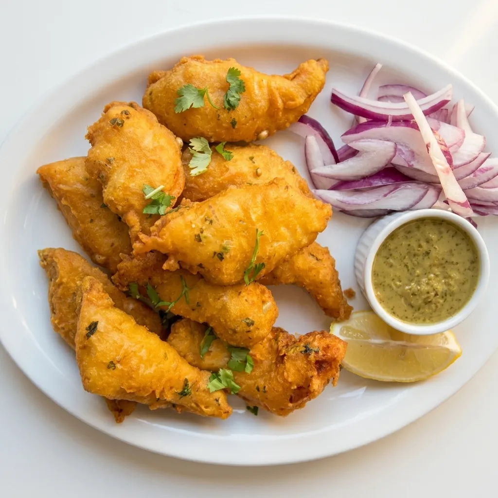 Fish Pakora — crispy Indian appetizer at Feast of India SE Calgary